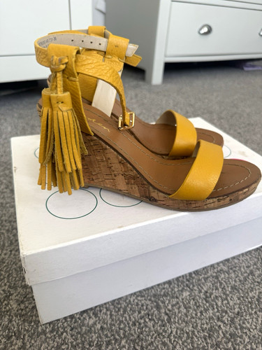 Boden mustard yellow leather - yellow,
