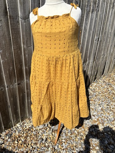 Mustard cotton dress - mustard,
