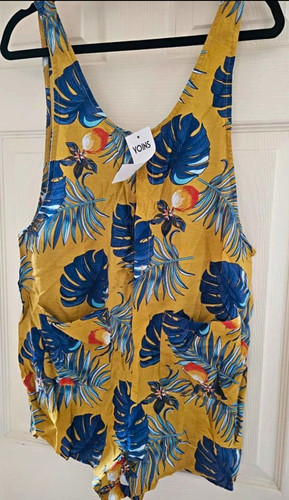 Yoins mustard tropical floral - mustard,