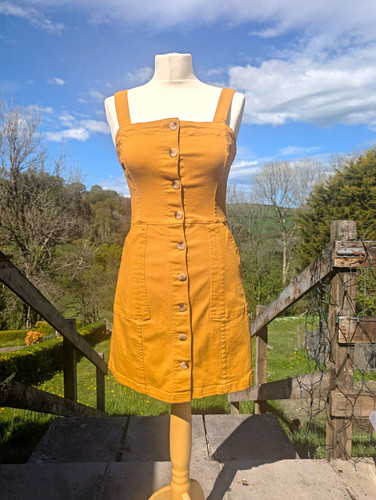 Mustard denim stretch - h&m,