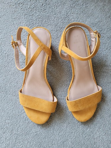 New yellow mustard sandals - new, by