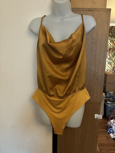 Missguided mustard gold satin - mustard,